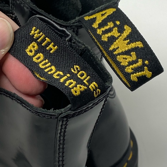 Men\'s UK 7 US 8 Doc Dr. Martens Jadon Black Leather Platform Boots Lace-Up NICE!